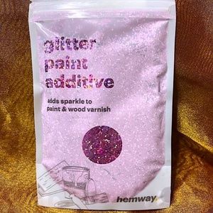 HEMWAY ROSE PINK HOLOGRAPHIC GLITTER PAINT ADDITIVE ~ ADDS SPARKLE